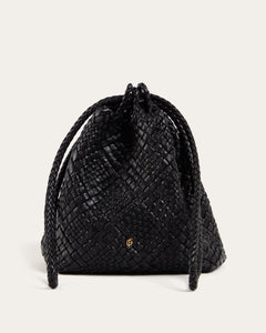 Dante Bucket Bag, Black Weave Handbags dear-frances 